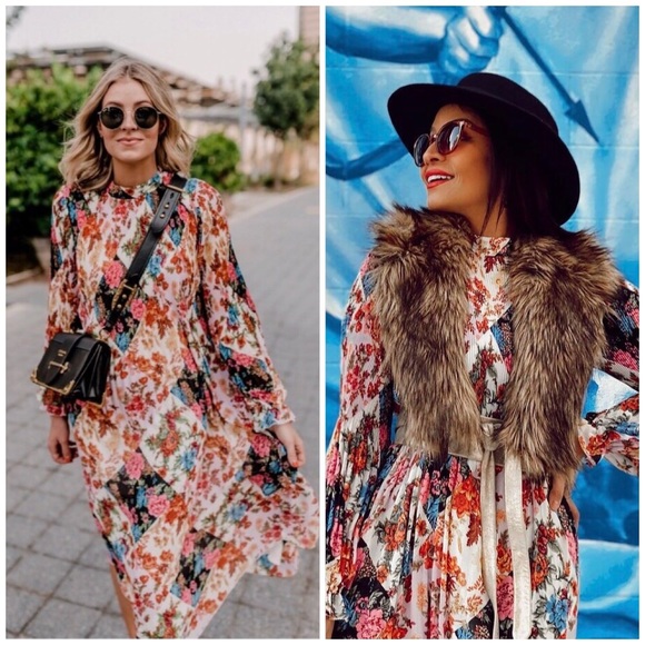 NWT ANTHROPOLOGIE MAEVE SHARA PLEATED MIDI DRESS - Picture 5 of 15